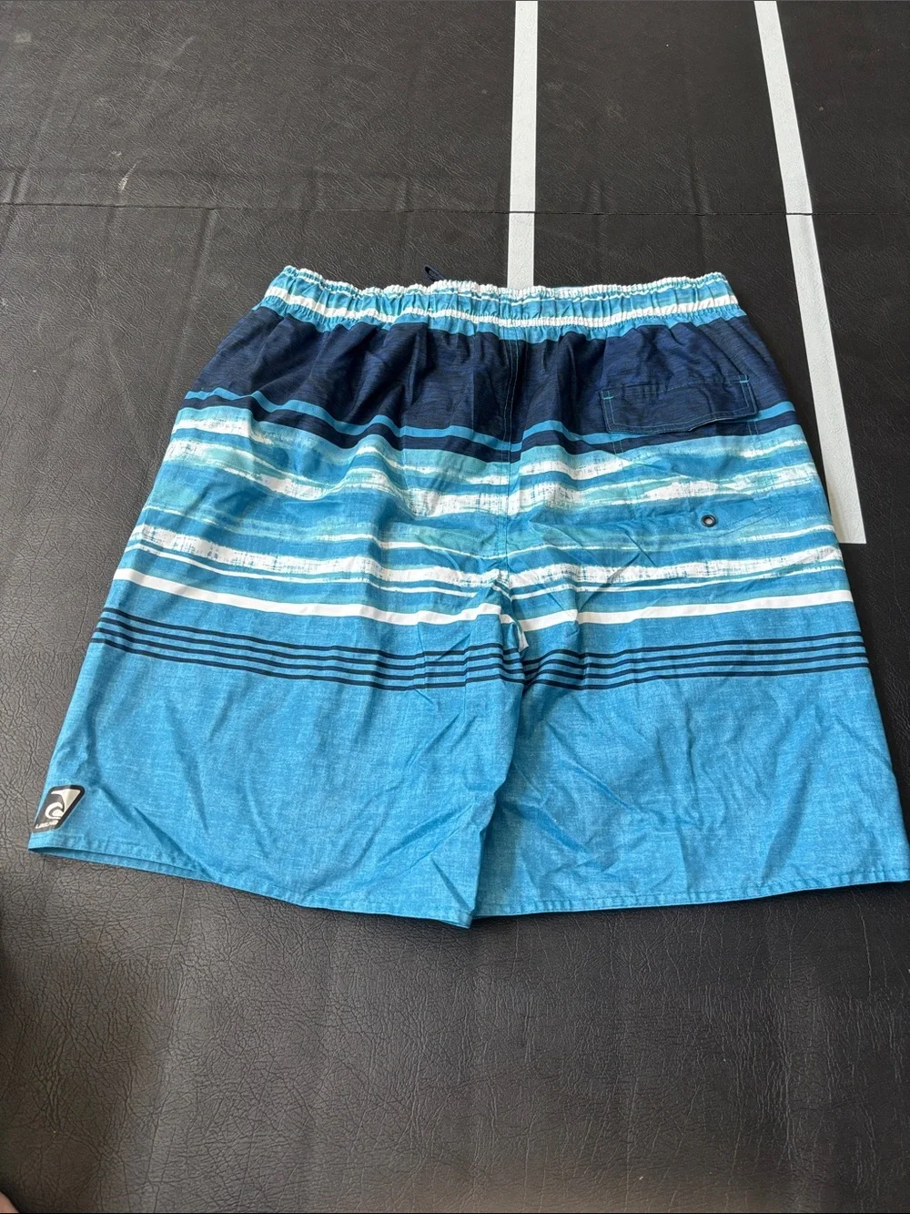 Laguna B Blue Striped Men's Swim Trunks